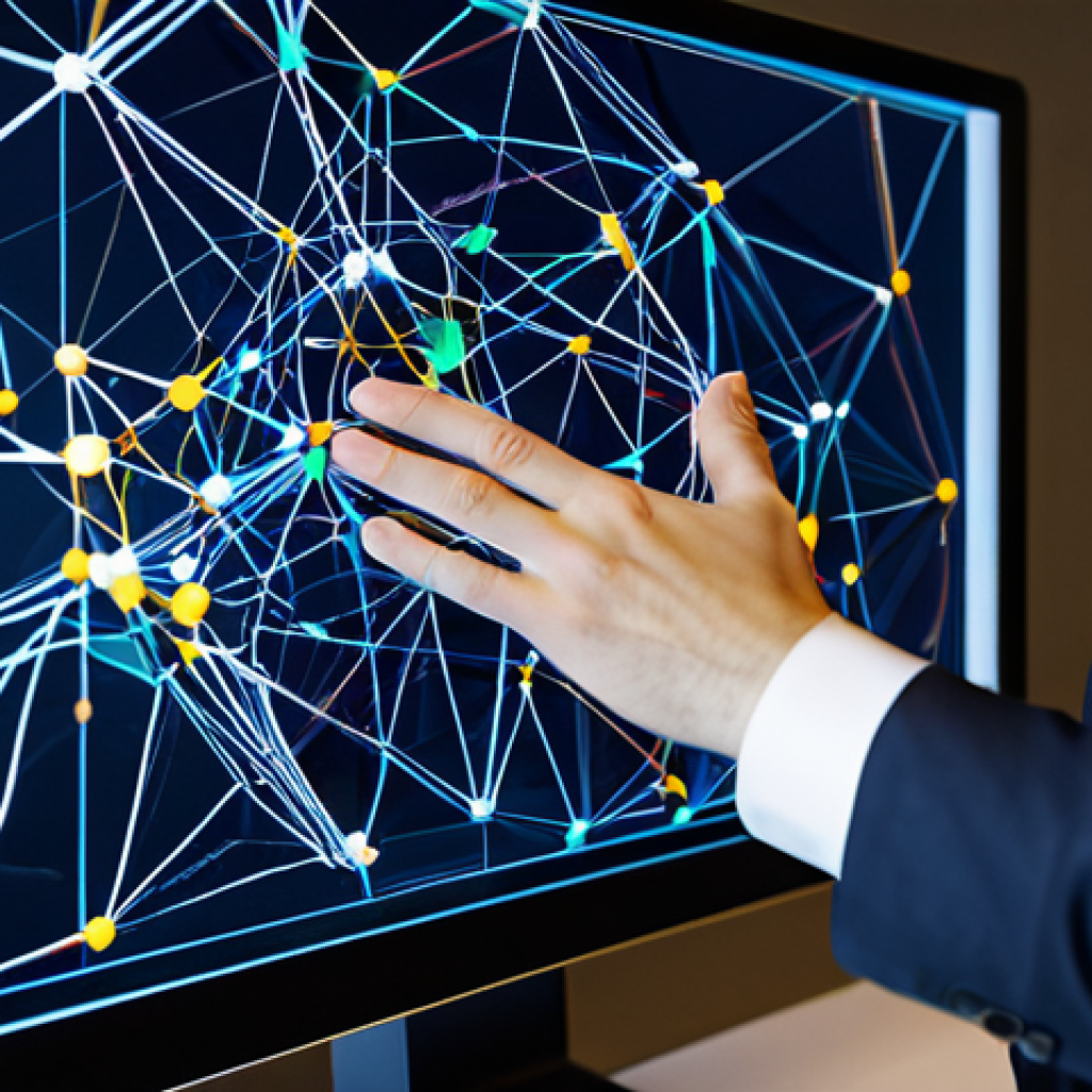 공간 컴퓨팅 기술에서의 데이터 시각화 - Business Analytics in Spatial Computing**
"A professional data analyst, fully clothed in business a...