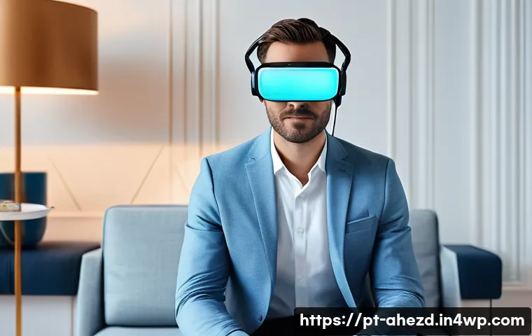 금융업계에서의 공간 컴퓨팅 활용 방안 - **Prompt 1: Immersive Personal Banking Experience**
A casually dressed adult, mid-30s, with a re...