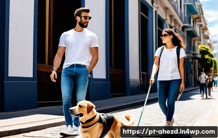 공간 컴퓨팅 기술의 정보 접근성 증대 - **Prompt:** A young adult, confidently navigating a vibrant, sunny street in a modern Brazilian city...